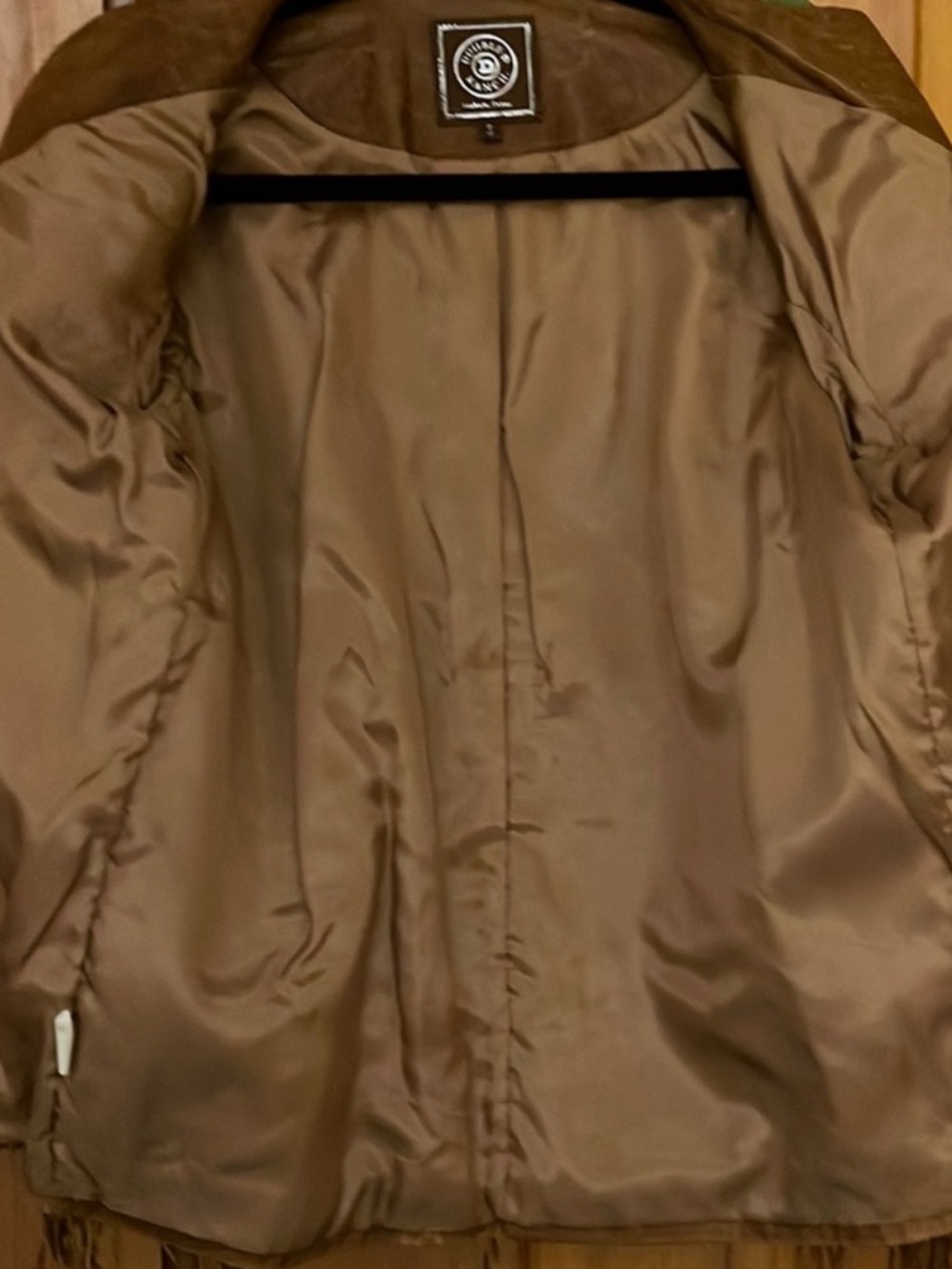 Double D Ranch leather fringe studded cowgirl jacket festival boho S RTL $1295 - Picture 4 of 8